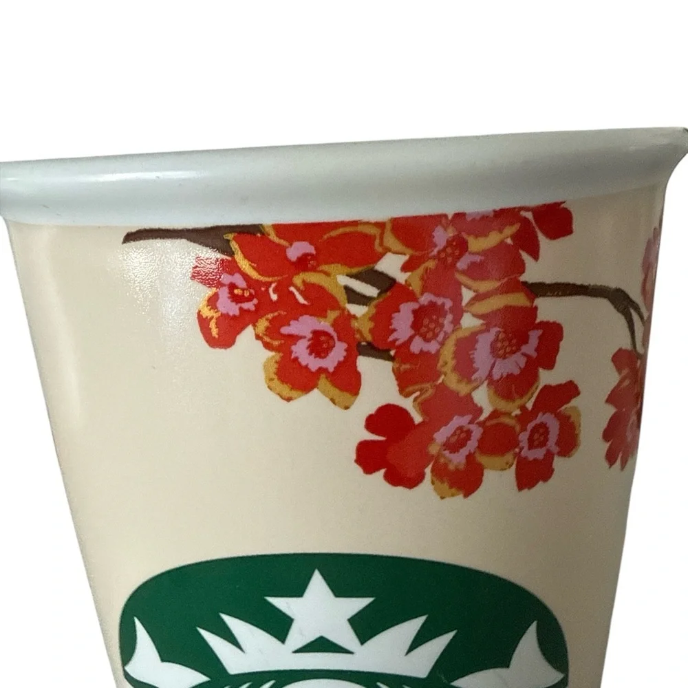 Starbucks Tumbler Ban.do Collab 2016 Floral Ceramic Travel Mug 12oz Ltd Ed.